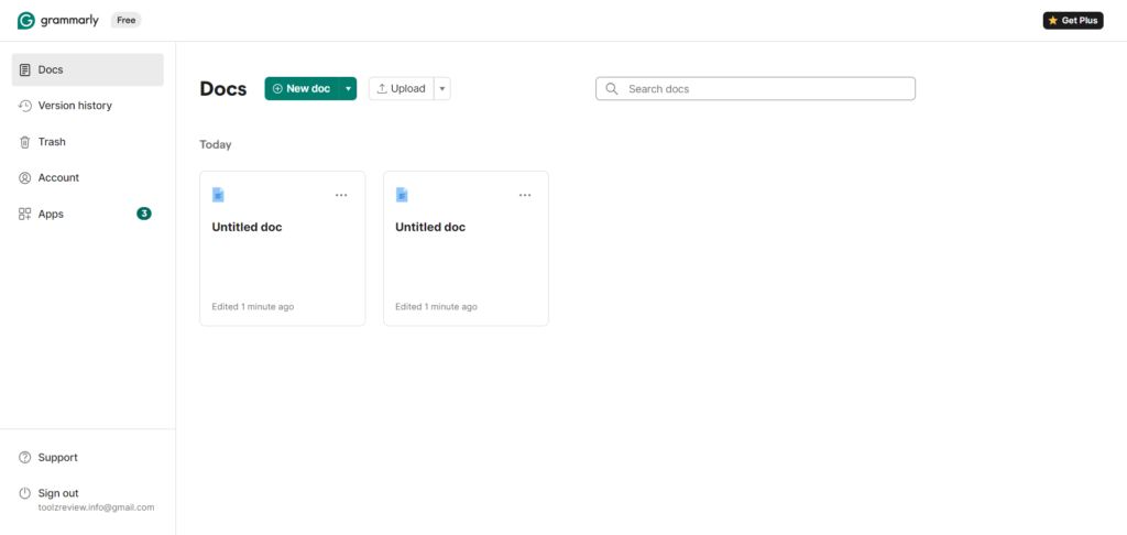 Grammarly AI Dashboard